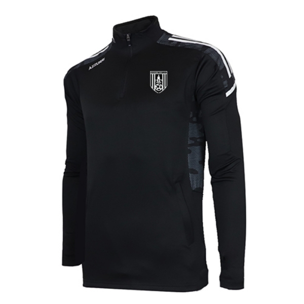 Picture of DUNMORE TOWN AFC KIDS OAKLAND HALF ZIP Black-White-White