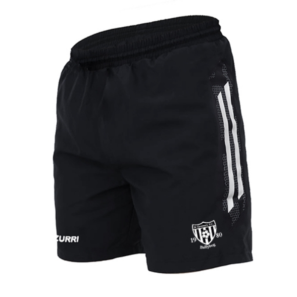 Picture of ST SAVIOURS FC OAKLAND LEISURE SHORTS Black-White-White