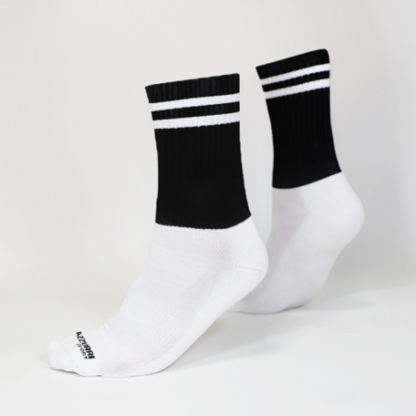 Picture of Youth Midi Sock Black White Black-White