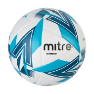 Picture of Mitre Ultimatch Ball White-Aqua-Blue