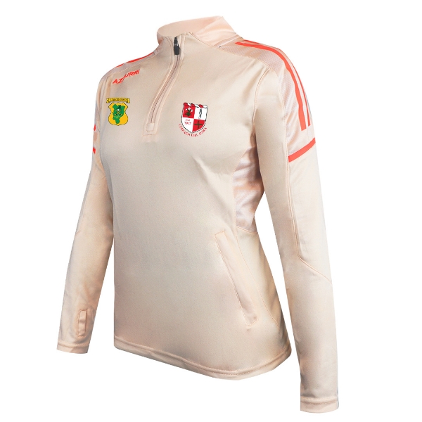 Picture of sts cocas GAA ladies oakland half zip Peach-White-Coral