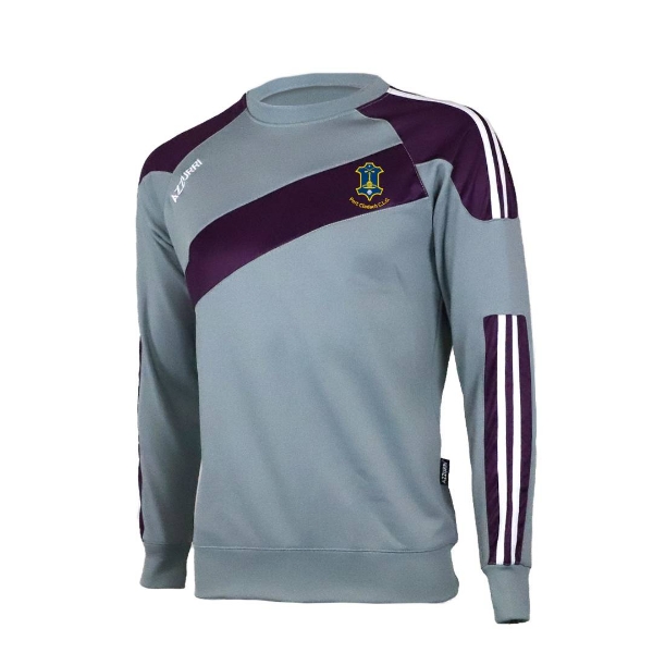 Picture of portlaw camogie Alt Brooklyn Crew Neck grey-purple-white