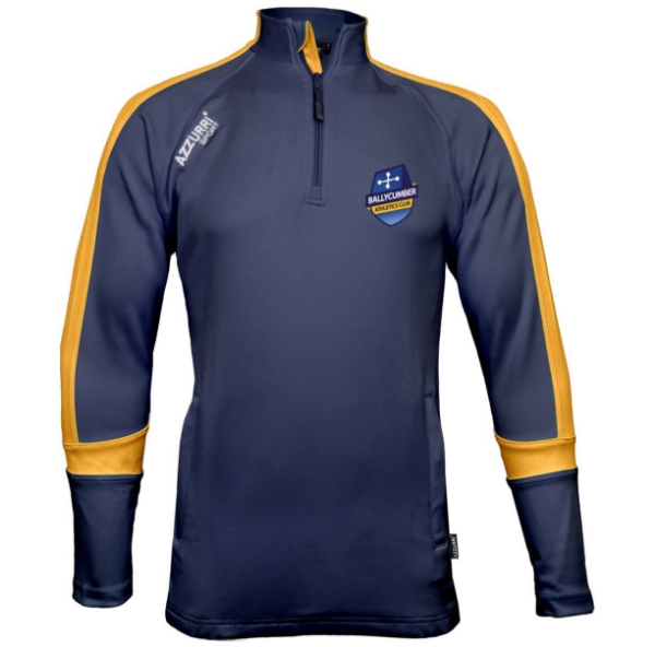 Picture of ballycumber athletics Aughrim 2 Half Zip Navy-Gold-Gold