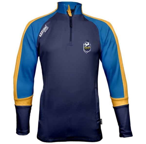 Picture of dunmore east fc Bandon Kids Half Zip Navy-Royal-Gold