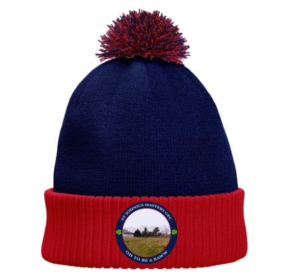 Picture of ST JOHNSIUS MASTERS GFC BH075 Bobble Hat Navy-Red