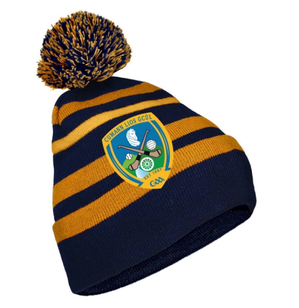 Picture of lisgoold lgfa Classic Bobble Hat Navy-Gold