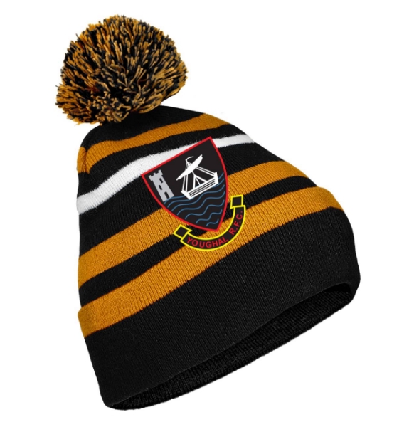 Picture of Youghal RFC Classic Bobble Hat Black-Gold-White