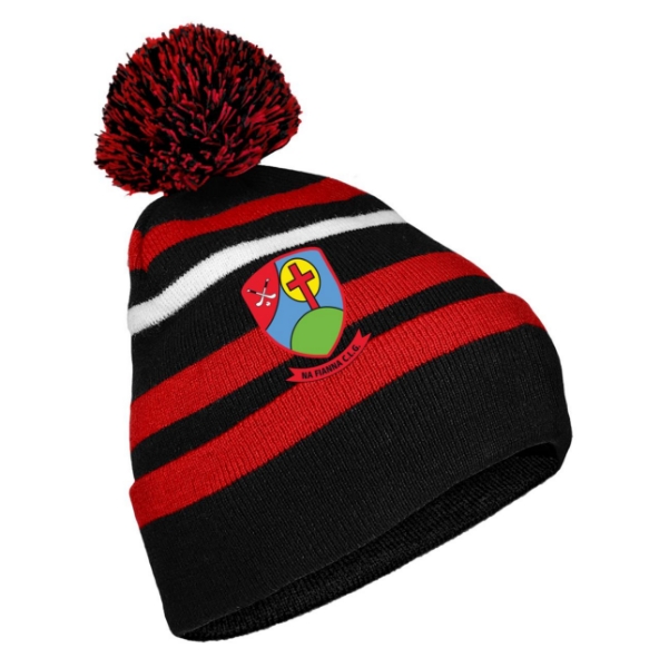 Picture of NA FIANNA Classic Bobble Hat Black-Red-White