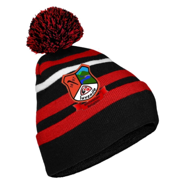 Picture of MITCHELSTOWN BALLYGIBLIN Classic Bobble Hat Black-Red-White