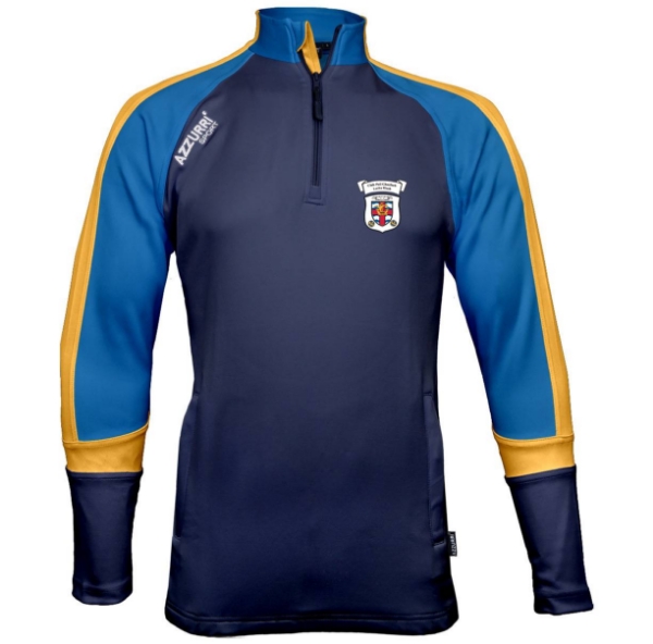 Picture of loughrea Bandon Kids Half Zip Navy-Royal-Gold