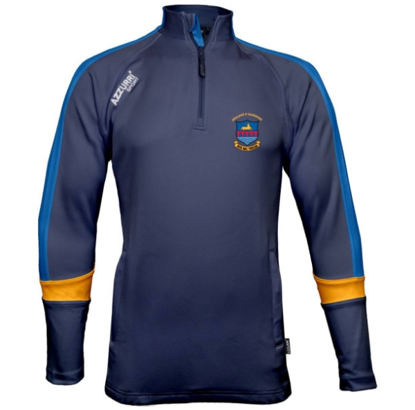 Picture of geraldine o'hanrahans Aughrim Half Zip Navy-Royal-Gold