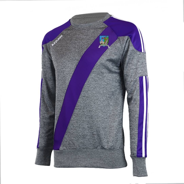 Picture of tallow camogie Alt 2 Brooklyn Crew Neck grey melange-purple-white