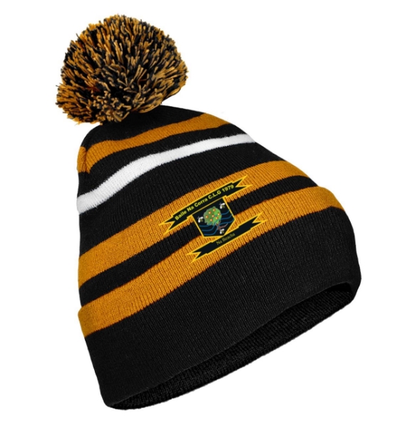 Picture of Ballincurra Gaels Classic Bobble Hat Black-Gold-White