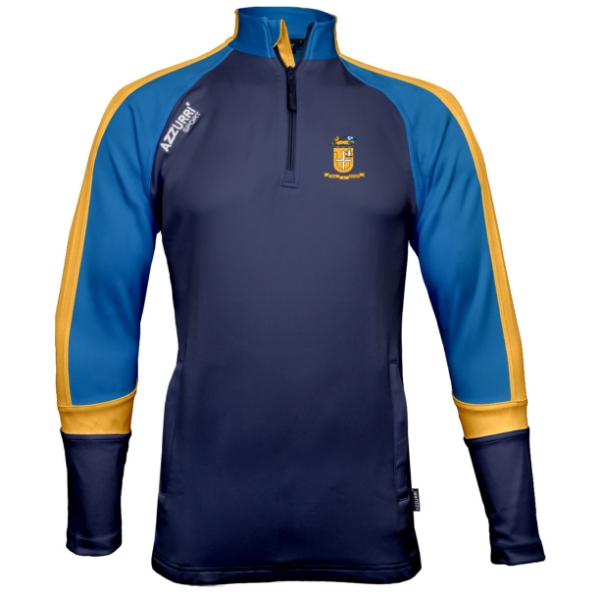 Picture of glenamaddy Aughrim Half Zip Navy-Royal-Gold