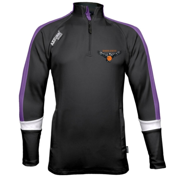 Picture of bandon basketball Alt Aughrim Half Zip Black-Orchid-White