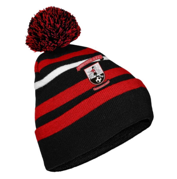 Picture of Abbeyside AFC Classic Bobble Hat Black-Red-White