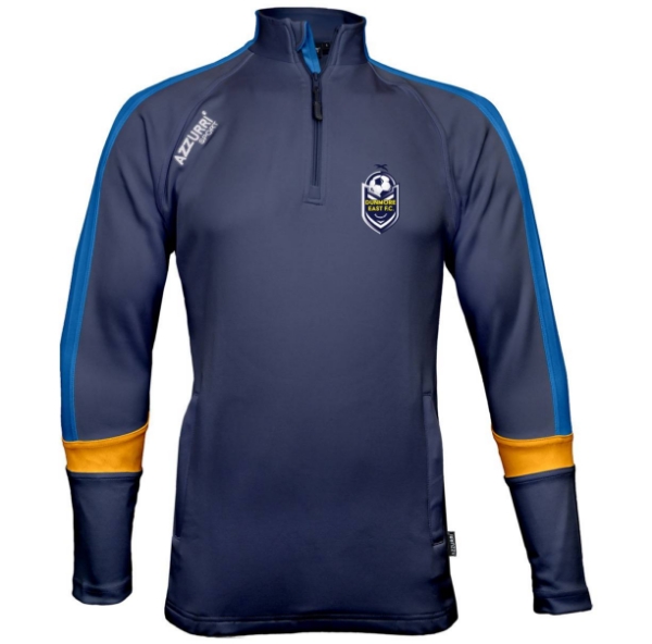 Picture of dunmore east fc Aughrim Half Zip Navy-Royal-Gold