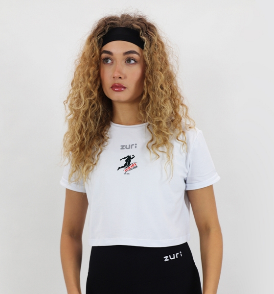 Picture of aghada essential crop tee White