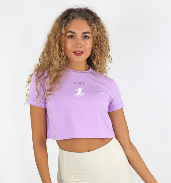 Picture of aghada essential crop tee Lilac