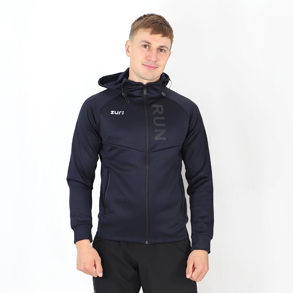Picture of courcey rovers valhalla run hoodie Melange Navy