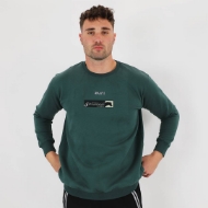 Picture of streamside stables central crew neck Olive Green