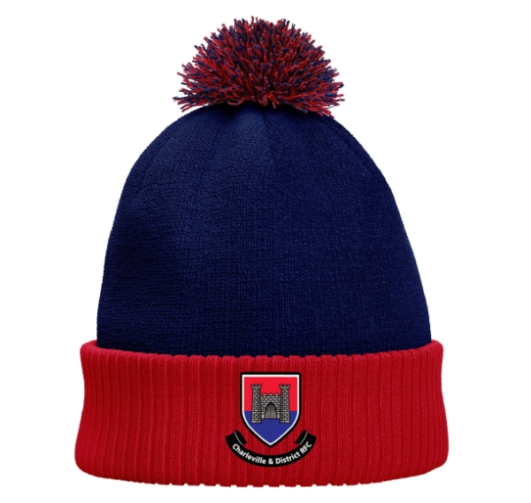 Picture of BH075 Bobble Hat Navy-Red