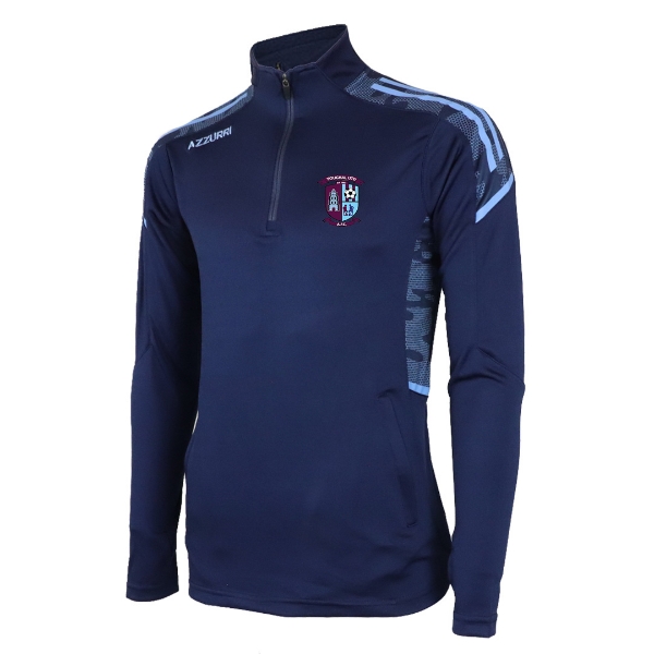 Picture of YOUGHAL UNITED AFC KIDS OAKLAND HALF ZIP Navy-Sky-Sky