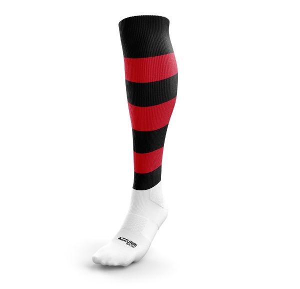 Picture of Waterpark RFC Youths Full Socks Black-Red