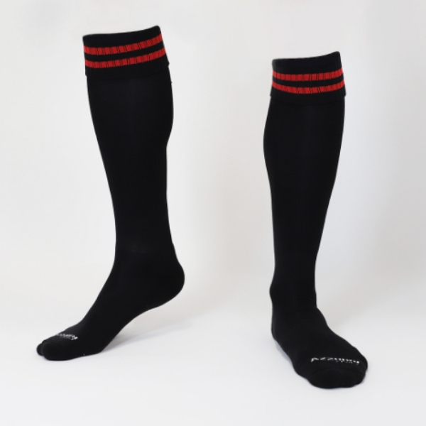 Picture of St Leonards FC Kids Full Socks Black-Red