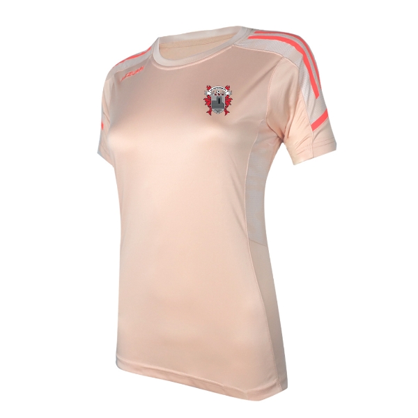 Picture of St Leonards FC Ladies Oakland T-Shirt Peach-White-Coral