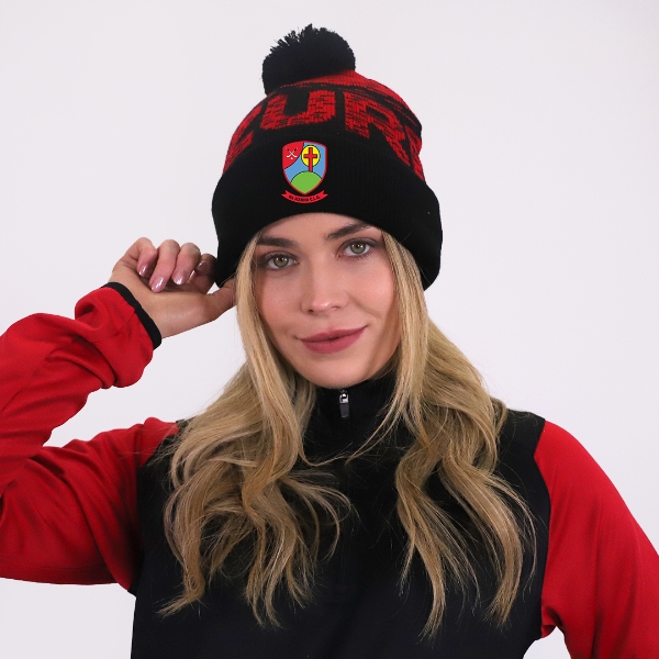 Picture of Na Fianna Hurling Club Rio Bobble Hat Black-Red