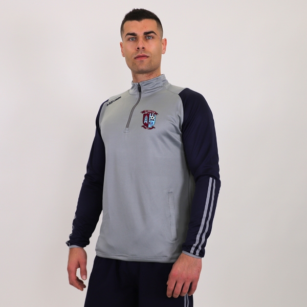 Picture of Youghal United AFC Kids Rio Half-Zip Grey-Navy