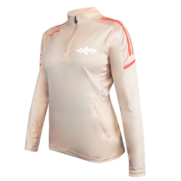 Picture of West Coast AC Galway Ladies Oakland Half Zip Peach-White-Coral