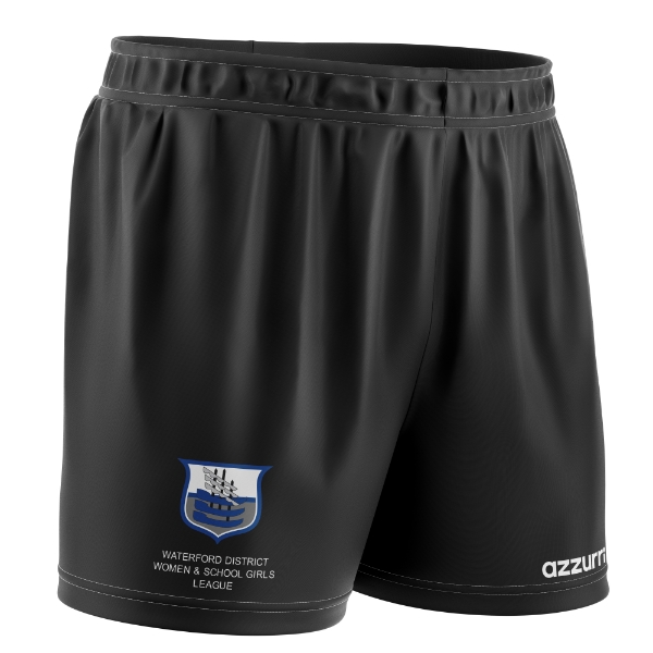 Picture of Waterford Womens & Girls League Kids Black Shorts Custom