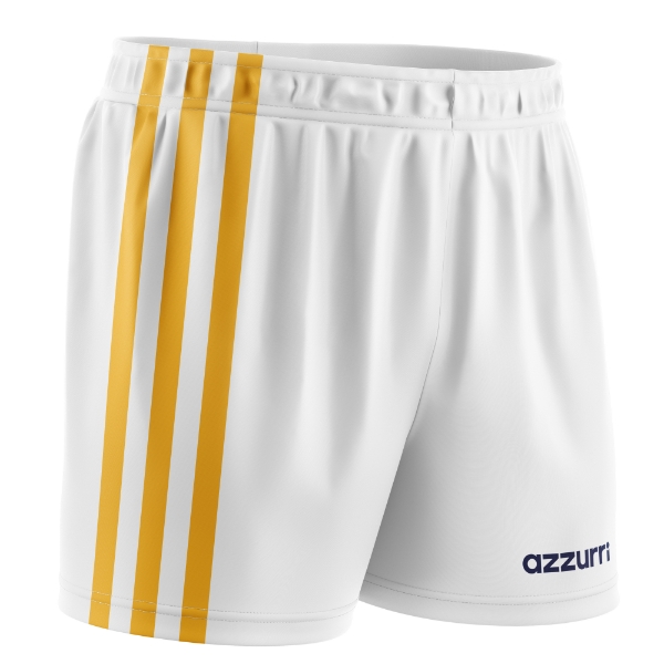 Picture of GAA Shorts Adults SG629 White-Dark Gold