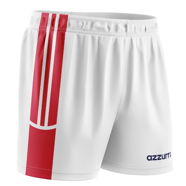 Picture of GAA Shorts Adults SG024 White-Red