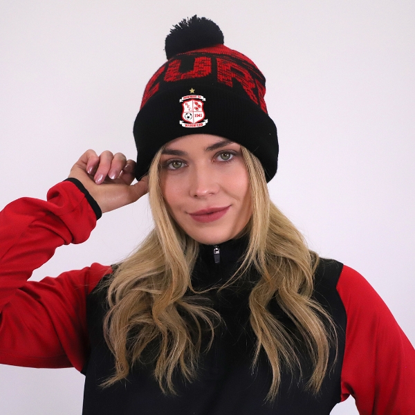 Picture of Bobble Hat Black-Red