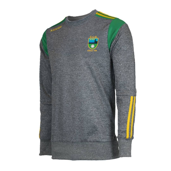 Picture of Gaultier GAA Kids Crew Neck Grey Melange-Emerald-Dark Gold