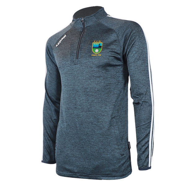 Picture of Gaultier GAA Tasmania Half-Zip Gunmetal Grey Melange-White