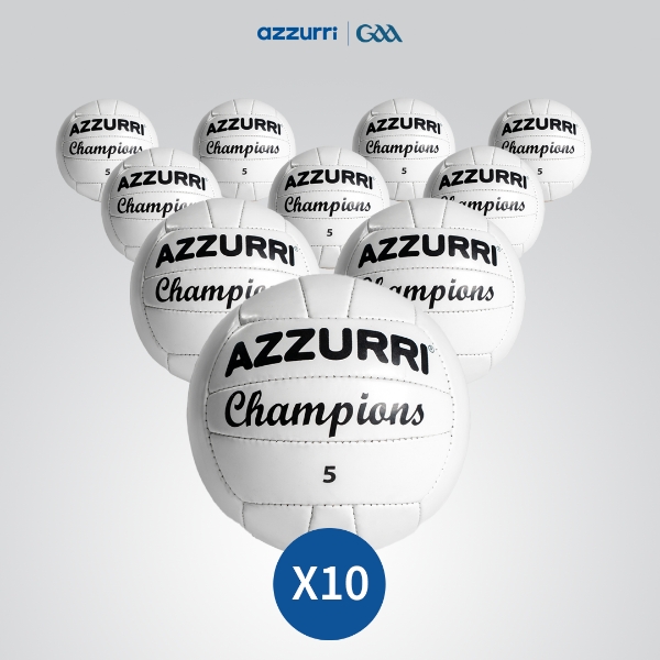 Picture of 10 Pack "Champions" Official GAA Match Football White