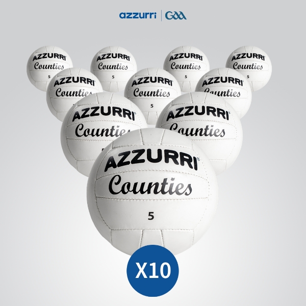 Picture of 10 Pack "Counties" Gaelic Match Football White