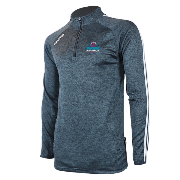 Picture of WVm Tasmania Half-Zip Gunmetal Grey Melange-White