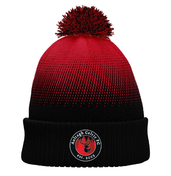 Picture of BH1200 Bobble Hat Black-Red
