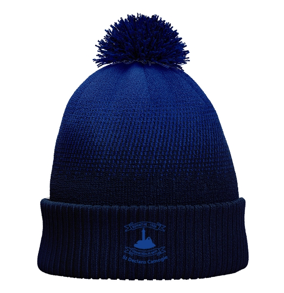 Picture of St Declans camogie cali Bobble Hat Navy-Royal