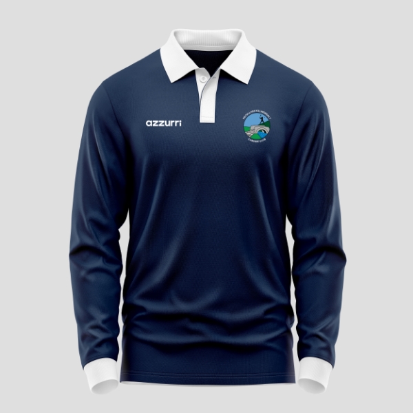 Picture of RS314A Cotton Rugby Retro Top Navy-White